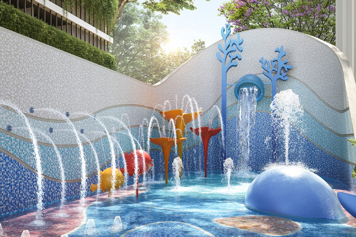 Kids' pool & waterscape